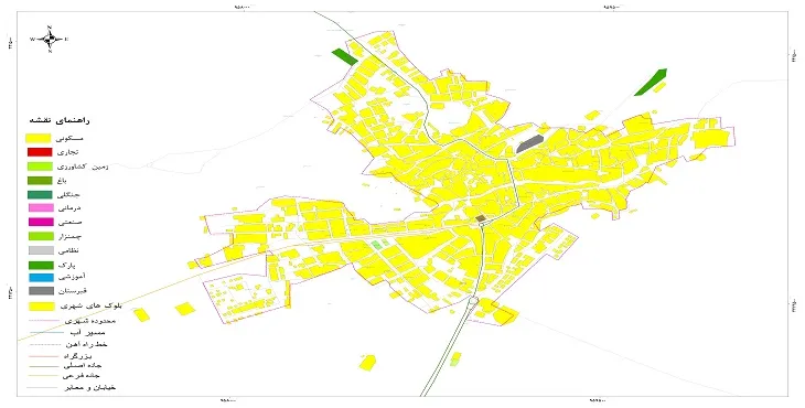 نقشه شیپ فایل (GIS) شهر پاریز 1404 + عکس با کیفیت