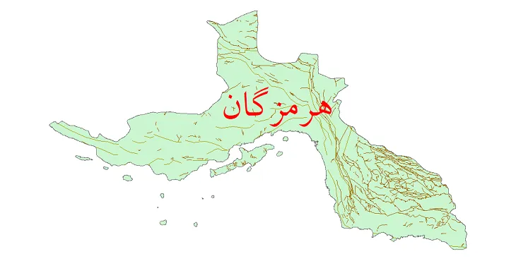 دانلود نقشه شیپ فایل (GIS) گسل های استان هرمزگان