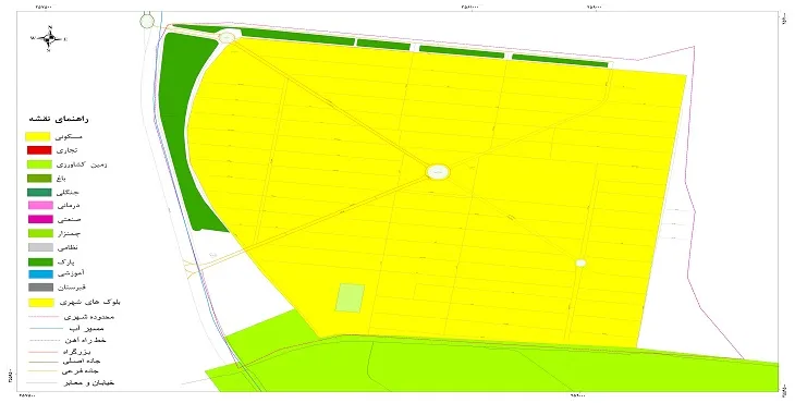 نقشه شیپ فایل (GIS) شهر میانرود 1405 + عکس با کیفیت