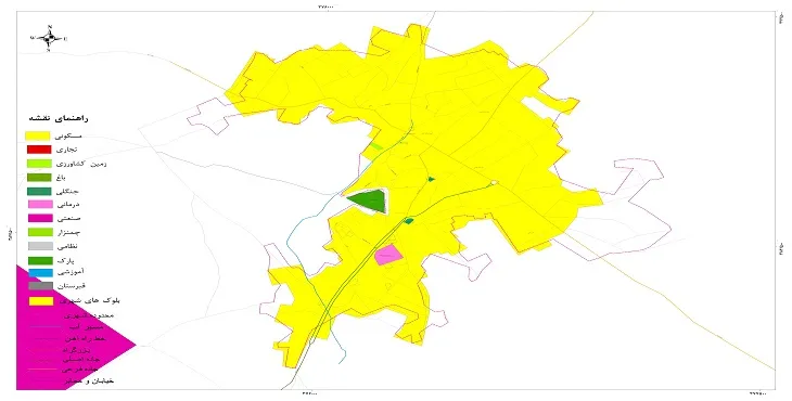 نقشه شیپ فایل (GIS) شهر تلخاب 1405 + عکس با کیفیت