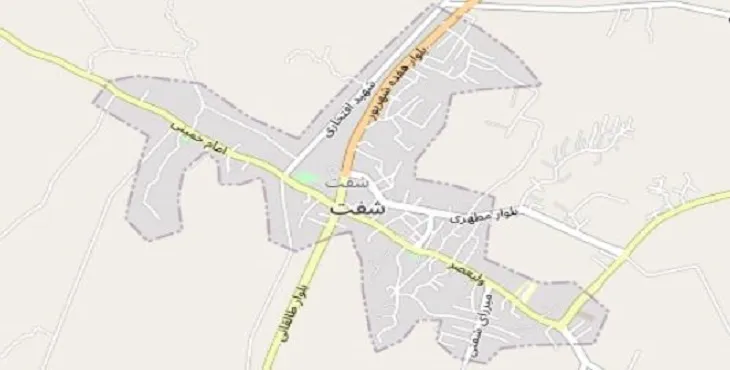 دانلود نقشه شهر شفت + pdf با کیفیت بالا