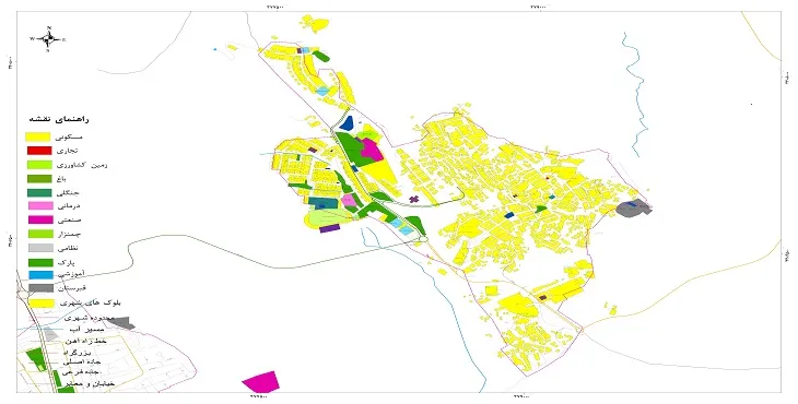 نقشه شیپ فایل (GIS) شهر میانکوه 1404 + عکس با کیفیت