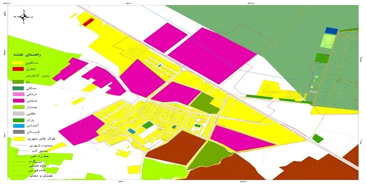 نقشه شیپ فایل (GIS) شهر فرون آباد 1404 + عکس با کیفیت