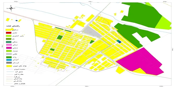 نقشه شیپ فایل (GIS) شهر اسدیه 1404 + عکس با کیفیت