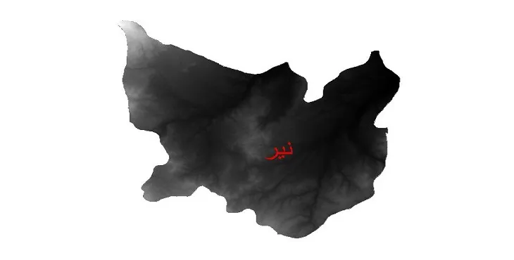 دانلود نقشه دم (DEM) شهرستان نیر | دقت 30 متر