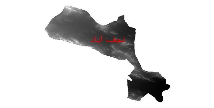 دانلود نقشه دم (DEM) شهرستان نجف آباد | دقت 30 متر