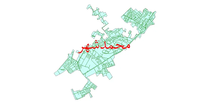 دانلود نقشه شیپ فایل شبکه معابر شهر محمدشهر کرج