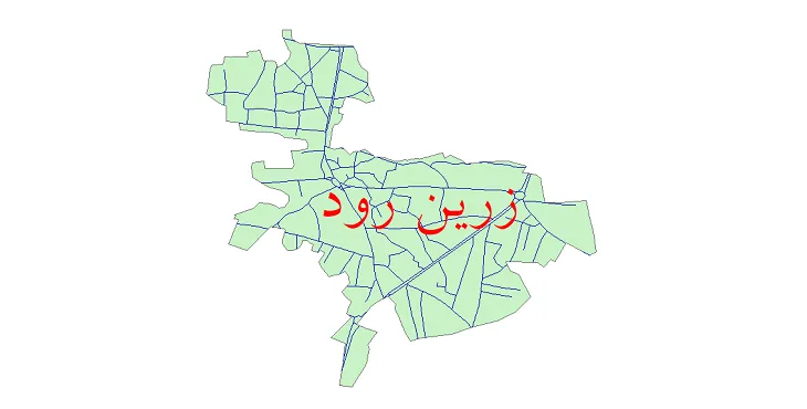دانلود نقشه شیپ فایل شبکه معابر شهر زرین رود