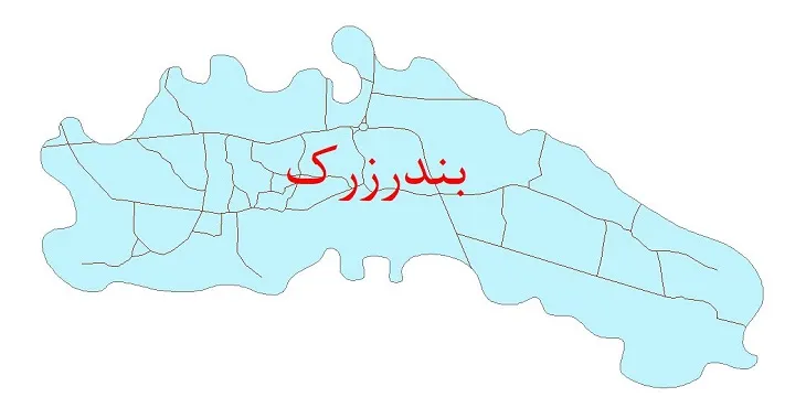 دانلود نقشه شیپ فایل شبکه معابر شهر بندر زرک
