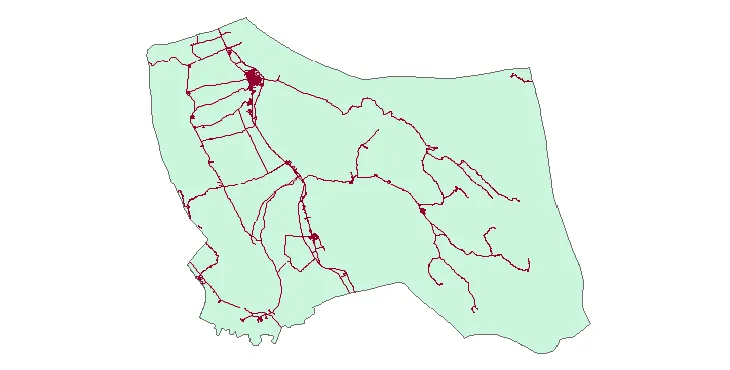 جدیدترین نقشه شیپ فایل راه های شهرستان دشتی + PDF
