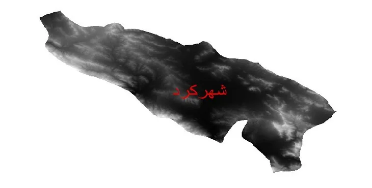دانلود نقشه دم (DEM) شهرستان شهرکرد | دقت 30 متر