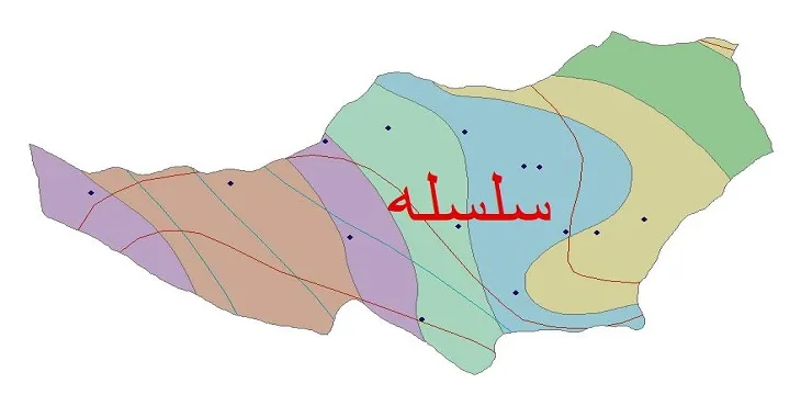 نقشه شیپ‌ فایل اقلیم‌شناسی شهرستان سلسله + 7 لایه اقلیمی