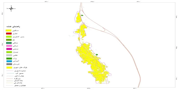 نقشه شیپ فایل (GIS) شهر آباد 1404 + عکس با کیفیت