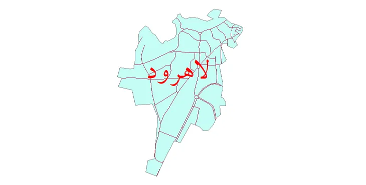 دانلود نقشه شیپ فایل شبکه معابر شهر لاهرود