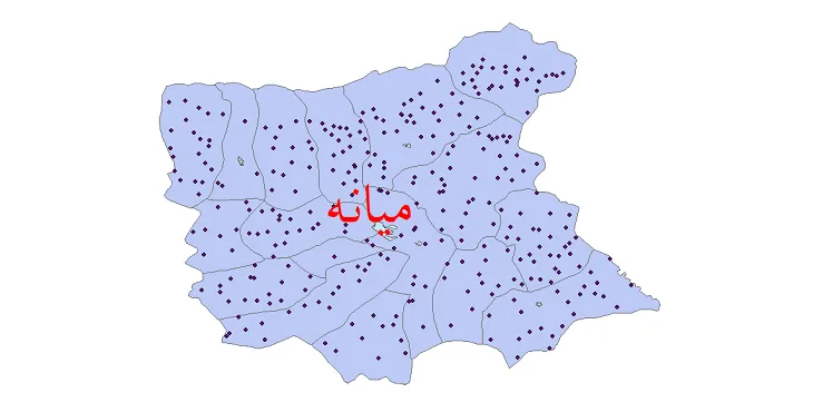 دانلود نقشه شیپ فایل (GIS) تقسیمات سیاسی شهرستان میانه سال 1400