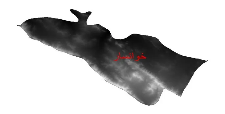دانلود نقشه دم (DEM) شهرستان خوانسار | دقت 30 متر