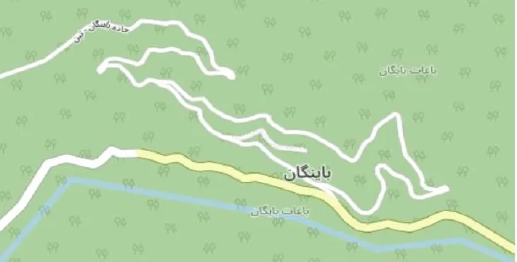 دانلود نقشه شهر باینگان + pdf با کیفیت بالا