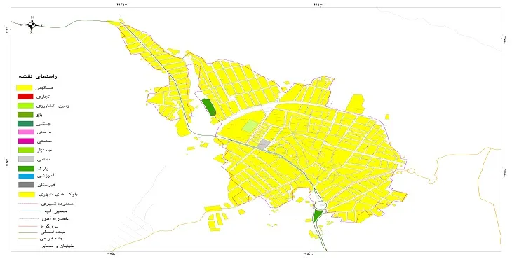نقشه شیپ فایل (GIS) شهر لنده 1404 + عکس با کیفیت