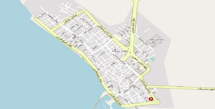 دانلود نقشه شهر بندر ریگ + pdf با کیفیت بالا