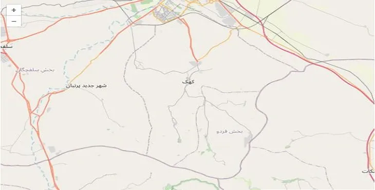 دانلود نقشه شهرستان کهک + pdf با کیفیت بالا