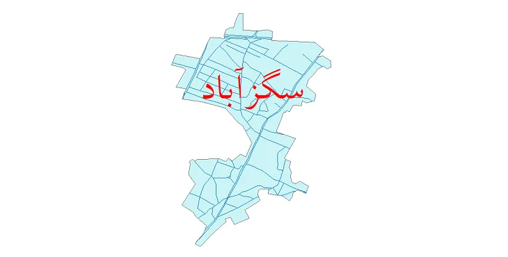 دانلود نقشه شیپ فایل شبکه معابر شهر سگزآباد