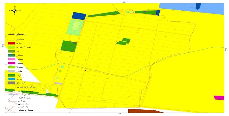 نقشه شیپ فایل (GIS) شهر قیامدشت 1404 + عکس با کیفیت