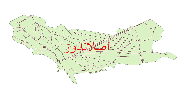 دانلود نقشه شیپ فایل شبکه معابر شهر اصلاندوز
