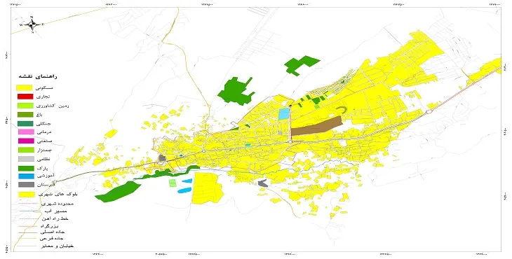 نقشه شیپ فایل (GIS) شهر شاندیز 1404 + عکس با کیفیت