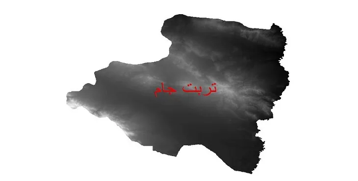 دانلود نقشه دم (DEM) شهرستان تربت جام | دقت 30 متر