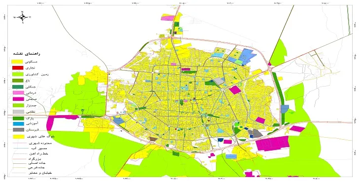 نقشه شیپ فایل (GIS) شهر سبزوار 1404 + عکس با کیفیت