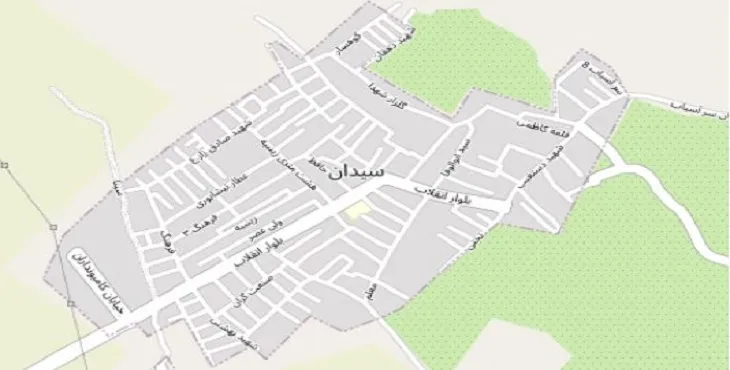 دانلود نقشه شهر سیدان + pdf با کیفیت بالا