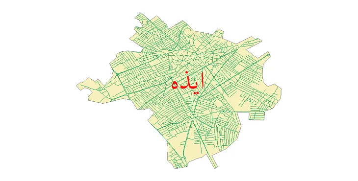 دانلود نقشه شیپ فایل شبکه معابر شهر ایذه