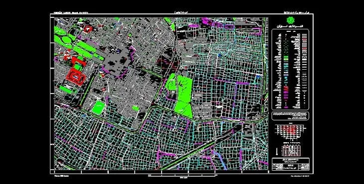 دانلود نقشه اتوکد منطقه 20 شهر تهران