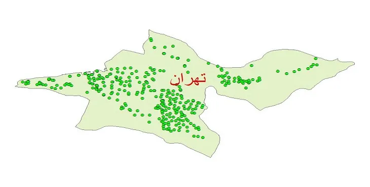 دانلود نقشه شیپ فایل کیفیت آب چاه های استان تهران