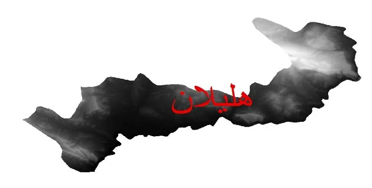 دانلود نقشه دم (DEM) شهرستان هلیلان | دقت 30 متر