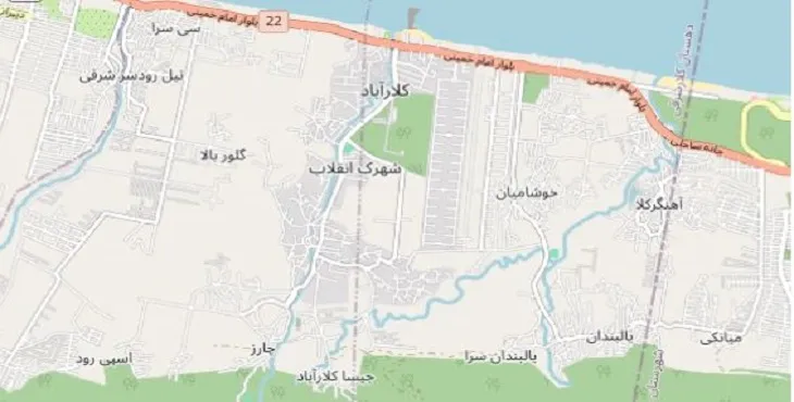 دانلود نقشه شهر کلارآباد + pdf با کیفیت بالا