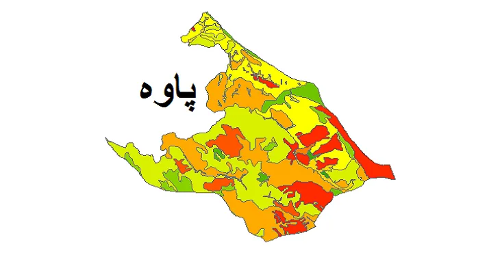 بروزترین نقشه شیپ فایل کاربری اراضی شهرستان پاوه + PDF