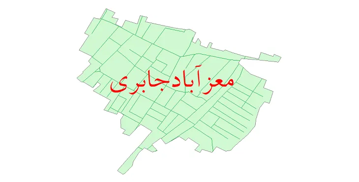 دانلود نقشه شیپ فایل شبکه معابر شهر معزآباد جابری