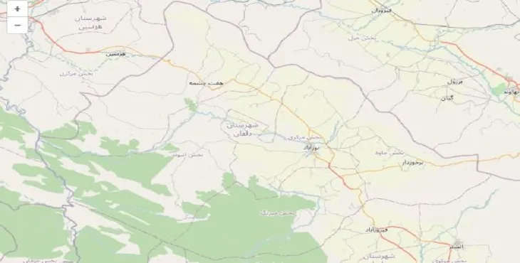 دانلود نقشه شهرستان دلفان + pdf با کیفیت بالا
