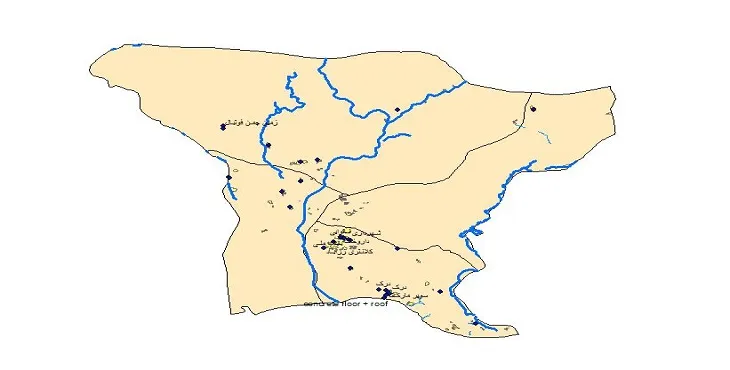 دانلود نقشه های شیپ فایل شهرستان زرآباد + کاملترین لایه GIS