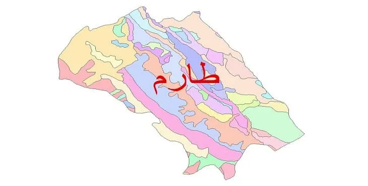 نقشه شیپ فایل (GIS) زمین شناسی شهرستان طارم