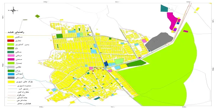نقشه شیپ فایل (GIS) شهر هفشجان 1404 + عکس با کیفیت