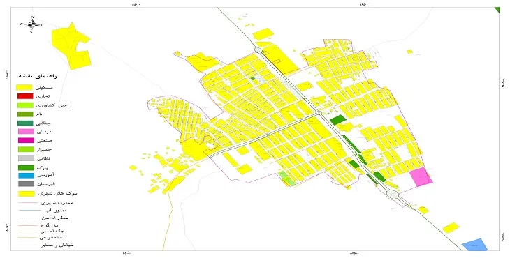 نقشه شیپ فایل (GIS) شهر تازه آباد 1404 + عکس با کیفیت