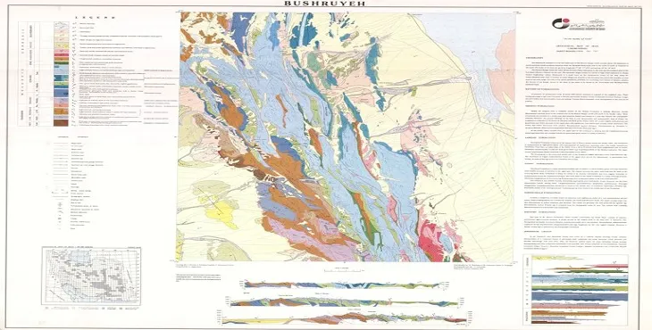 نقشه زمین‌ شناسی محدوده شهری بشرویه + تصویر با کیفیت بالا