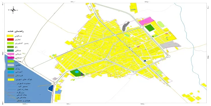 نقشه شیپ فایل (GIS) شهر کبودرآهنگ 1405 + عکس با کیفیت