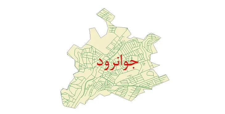 دانلود نقشه شیپ فایل شبکه معابر شهر جوانرود