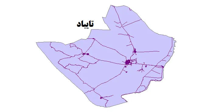 جدیدترین نقشه شیپ فایل راه های شهرستان تایباد + PDF