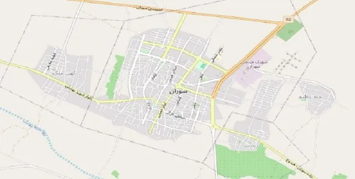 دانلود نقشه شهر سوران + pdf با کیفیت بالا