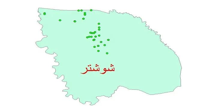 دانلود نقشه شیپ فایل کیفیت آب چاه های شهرستان شوشتر