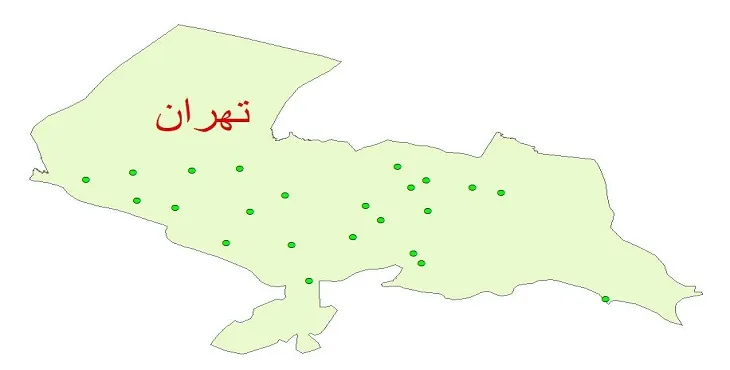 دانلود نقشه شیپ فایل کیفیت آب چاه های شهرستان تهران